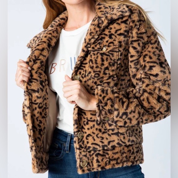 Baevely Welcome to the Jungle Faux Fur Animal Print Coat size SMALL - Picture 2 of 8